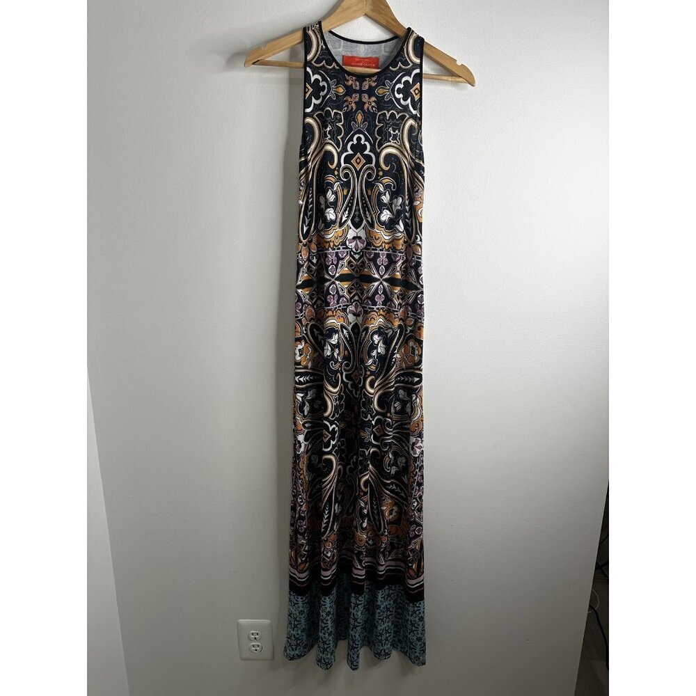 Clover Canyon Maxi Dress Womens XS Sleeveless Racerback Boho Print Made in USA